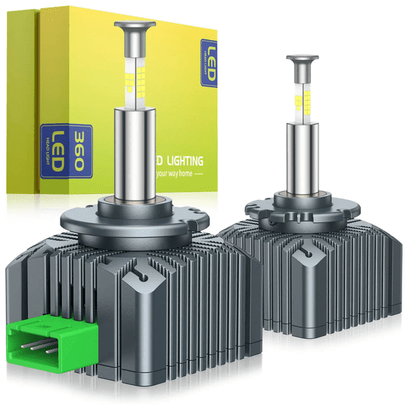 SPBTAR RD5 LED Headlight Bulbs, 2 Pcs LED Headlight D3S/D3R 80W Bulbs, 360Full Illumination 6500K 240000LM IP68 LED Headlight Bulbs