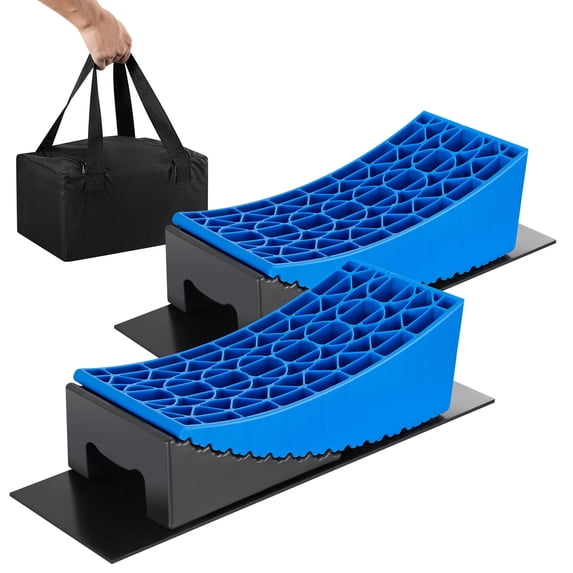 SPBTAR RV Leveling Blocks Kit, 2Packs Camper Leveling Blocks System Kit for RVS Trailer with Carrying Bag, Anti-Slip Mats, T Bubble Level Up to 35000 Lbs