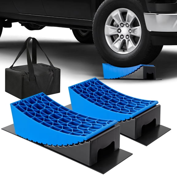 SPBTAR RV Leveling Blocks Kit, 2Packs Camper Leveling Blocks System Kit for RVS Trailer with Carrying Bag, Anti-Slip Mats, T Bubble Level Up to 35000 Lbs