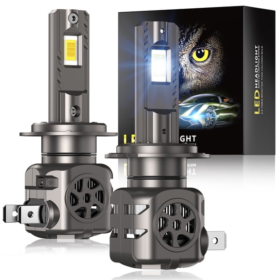 SPBTAR S550 LED Headlight Bulbs, 2 Pcs LED Headlight H7 130W Bulbs, 360°Full Illumination 6500K 40000LM IP68 LED Headlight Bulbs