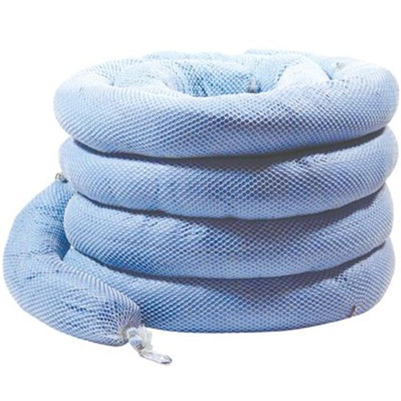 SPC  8in.x10ft. Boom Oil Sorbent 4-Bale - Blue Sleeve Lint Free