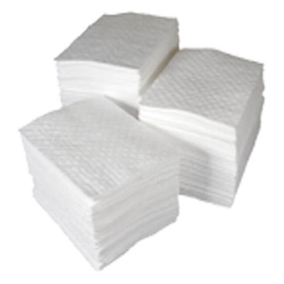 SPC Basic Oil Only Heavy Weight Pads, 15" x 17", White, 100/Bale