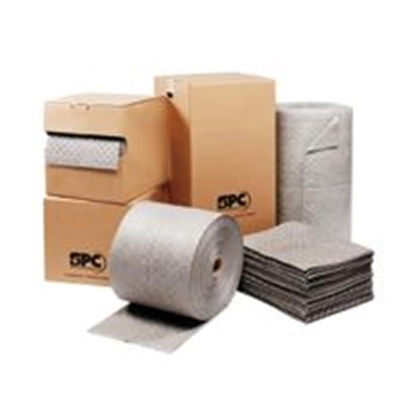 SPC The Mro Plus Medium Roll Absorbs All Industrial Liquids -Water- Petroleum-Based And Chemical-Based Fluids. 3-Ply Construction Makes It Stronger- More Durable And Reduces Lint. Gray Col