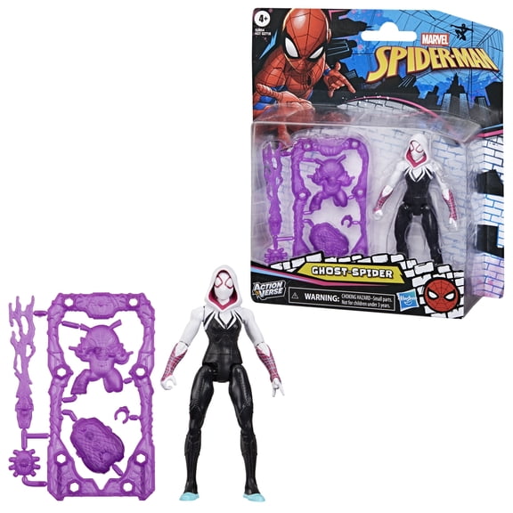 Marvel Spider-Man ActionVerse Ghost-Spider, 4.5-inch (11.4 CM) Collectible Action Figure, 4+
