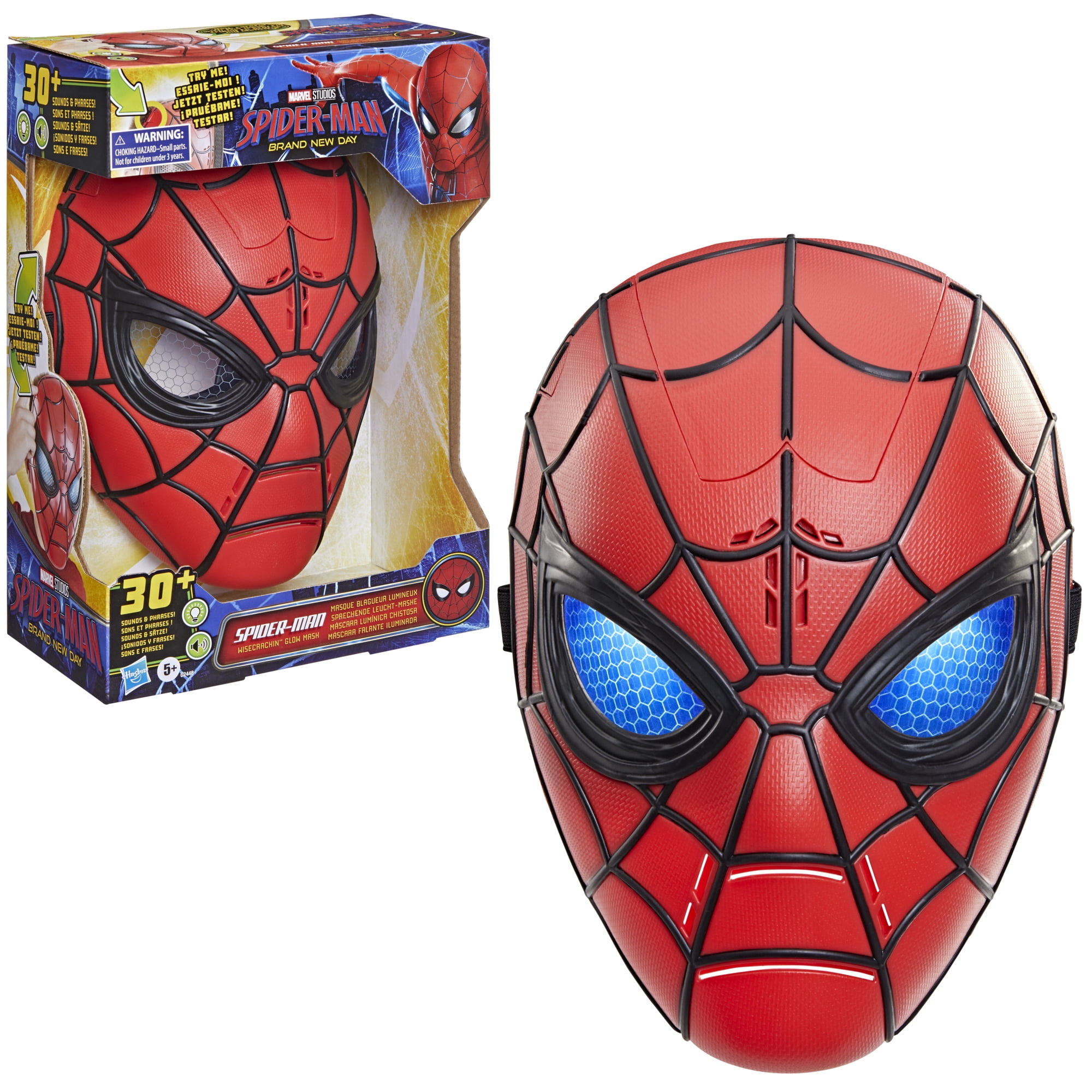 Marvel Studios Spider-Man Brand New Day Wisecrackin’ Glow Mask, Ages 5 and up