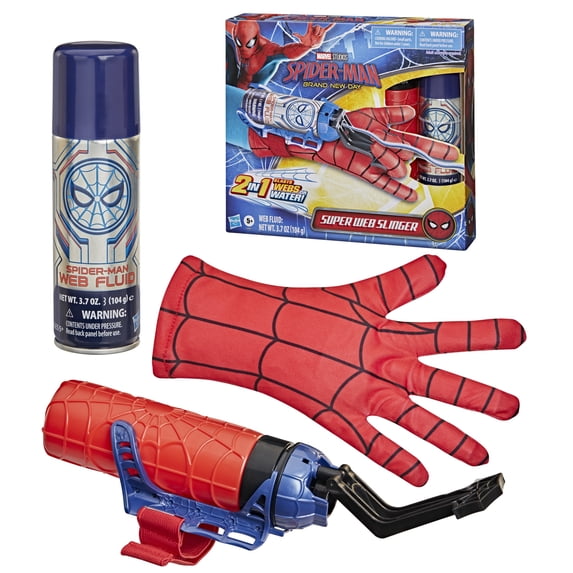 Marvel Spider-Man: Brand New Day Super Web Slinger, 2-in1 Water or Web Blaster, Super Hero Costumes, Ages 5+