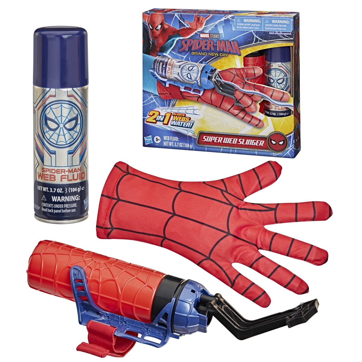 Marvel Spider-Man: Brand New Day Super Web Slinger, 2-in1 Water or Web Blaster, Super Hero Costumes, Ages 5+