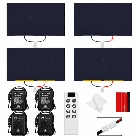 SPD Smart Tint Film for Car Windows 4PCS, Premium Switchable Electronic Privacy Glass Film, Adjustable Light Control Technology, UV & Heat Blocking, Professional Installation Recommended.