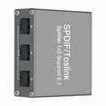 thumbnail image 1 of SPDIF Digital Audio Splitter 1x3 Toslink Optical 3 Way Adapter Suppoort LPCM 2.0 DTS -AC3 for /TV//Amplifier,1 * Optical Fiber Audio Splitter 1 * USB Cable 1 * English instruction manual,Gray, 1 of 8