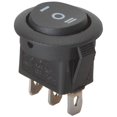 thumbnail image 1 of SPDT Automotive Round Rocker Switch Center Off - Black, 1 of 1