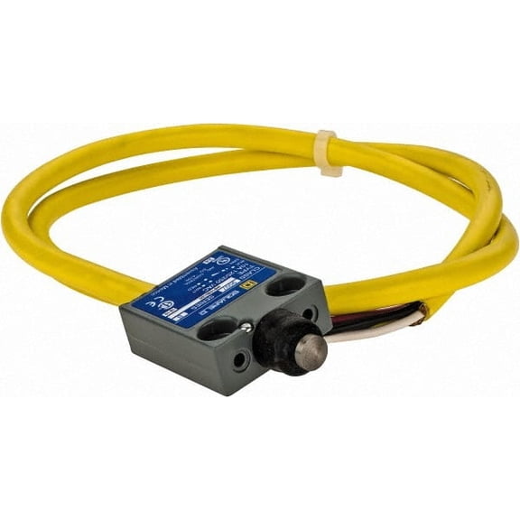 Limit Switch, Plunger, Spring Return, SPDT, 10A at 240V AC, Actuator Location: Top