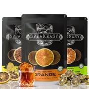 SPEAKEASY PREMIUM DRIED ORANGE, LEMON & LIME SLICES for COCKTAILS   NATURAL COCKTAIL GARNISH VARIETY PACK, 3-PACK 5 OZ | DRIED CITRUS SLICES for MOCKTAILS, MIXOLOGY, BARTENDERS, GARNISHES & DRINKS