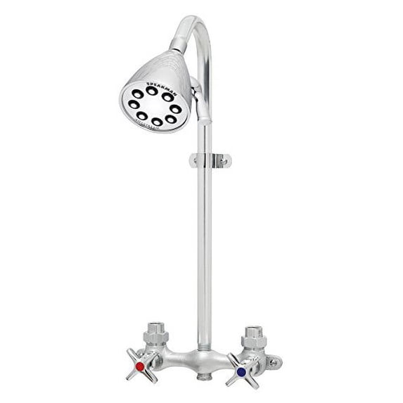 SPEAKMAN SC-1220-1-AF Commander Industrial Exposed Shower with Cross Handles, Polished Chrome