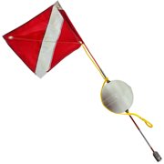 SPEARFISHING WORLD Dive Flag and Float 2 Piece for Snorkeling and SCUBA Diving