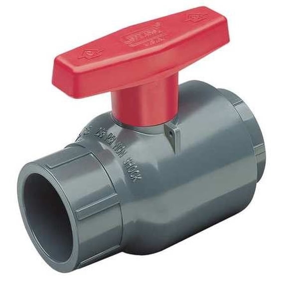 SPEARS Compact Ball Valve, PVC, Inline, Tee, 3/4in. 2121-007