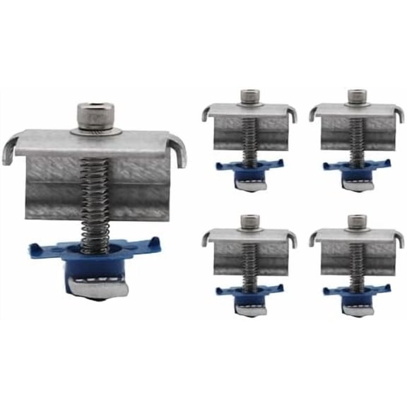 SPEC158-5PK Solar Panel End Clamps for 1-5/8 in. Steel Strut Channel, Solar Panel Kit with End Clamps and Cone Nuts for Mounting Solar Panels, Pack of 5$$Garden & Patio