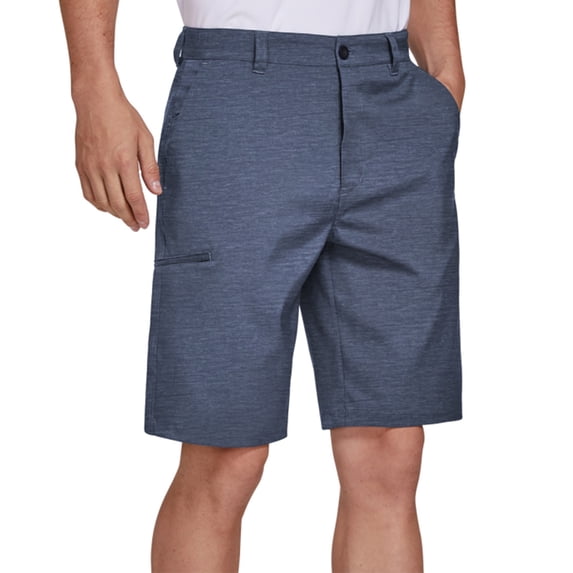 PULI Men’s Golf Hybrid Dress Shorts Lightweight Quick-Dry Summer Flat Front Casual Shorts with Pockets