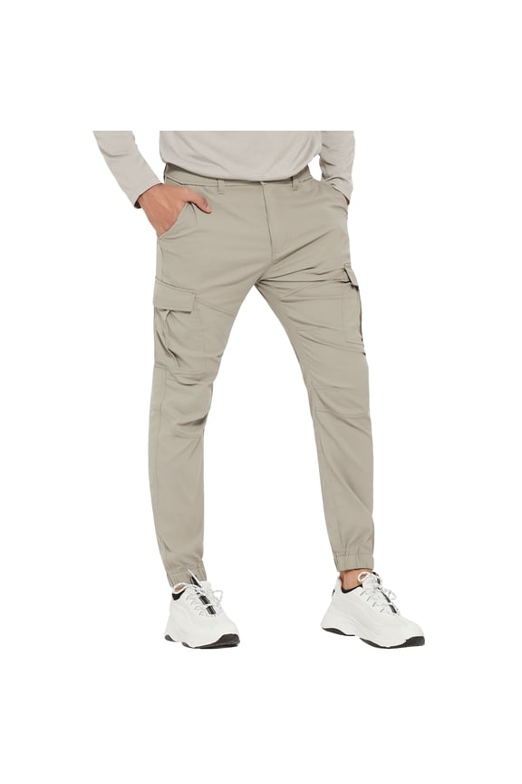 Men's Cargo Hiking Pants Lightweight Quick Dry Water Resistant Jogger Pants with Stretch Fabric and Multi Pockets