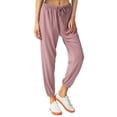 thumbnail image 1 of Running Sweatpants for Women Drawstring High Waist Side Stripes Workout Cotton Athletic Lounge with Pockets, 1 of 6