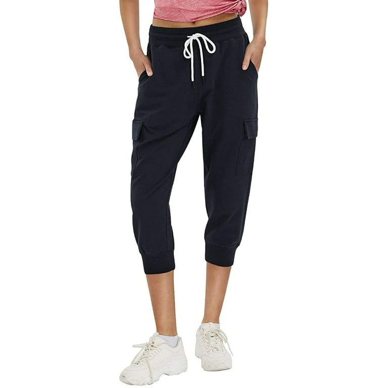 SPECIALMAGIC Capri Sweatpants For Women Casual Capri Pants Capri  Joggers Sports Pants Cropped Joggers