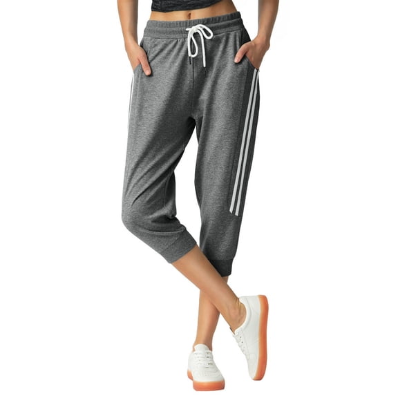 SPECIAL MAGIC Women's Sweat pants Capri Joggers Sweatpants Cargo Pants Jogging Pants for Women with Pockets Female
