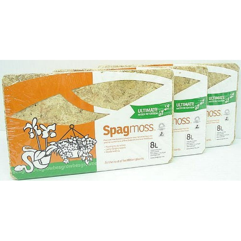 Besgrow Spagmoss 5x 8L  Sphagnum Moss for Orchids for Plants