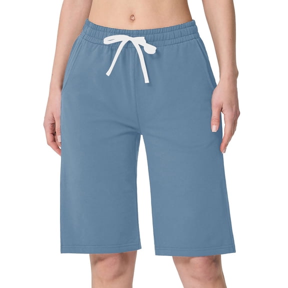 SPECIALMAGIC Bermuda Shorts for Women – Athletic Shorts for Women with Pockets, for Women Walking Athletic Workout