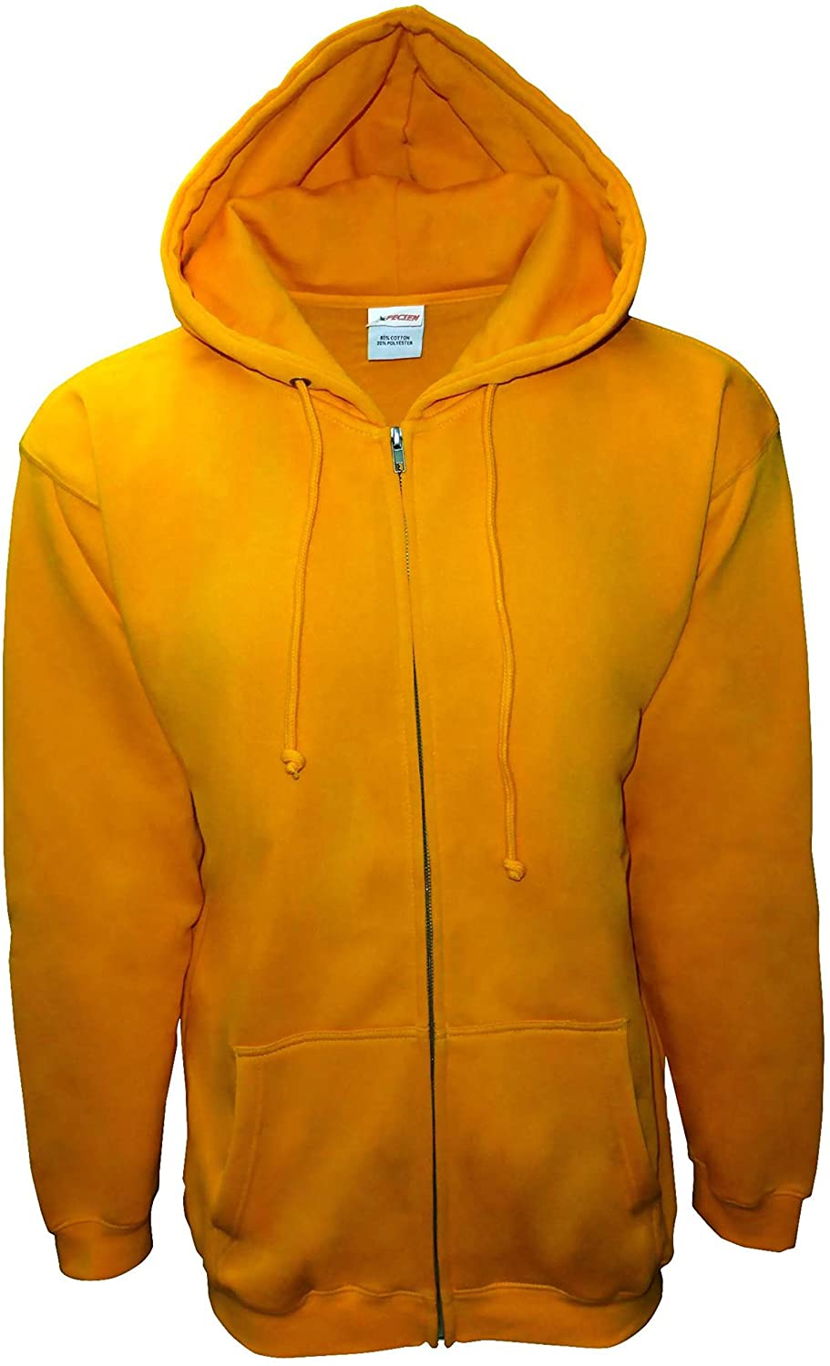 SPECIEN mens Adult Hooded Full Covered Zipper Fleece Sweatshirt Jacket