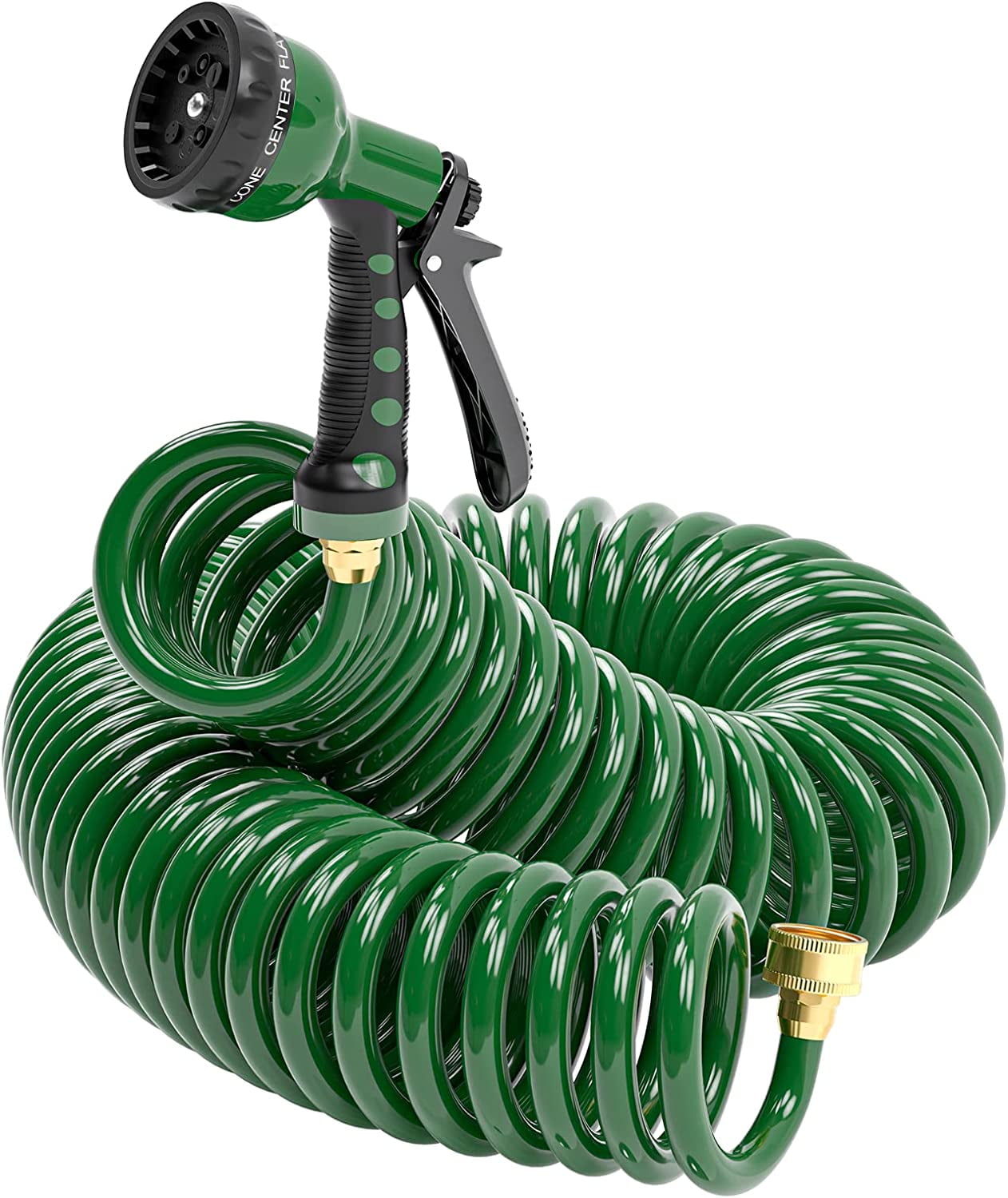 SPECILITE Garden Hose 50 ft x 3/8”, EVA Flexible Coiled Water Hose with
