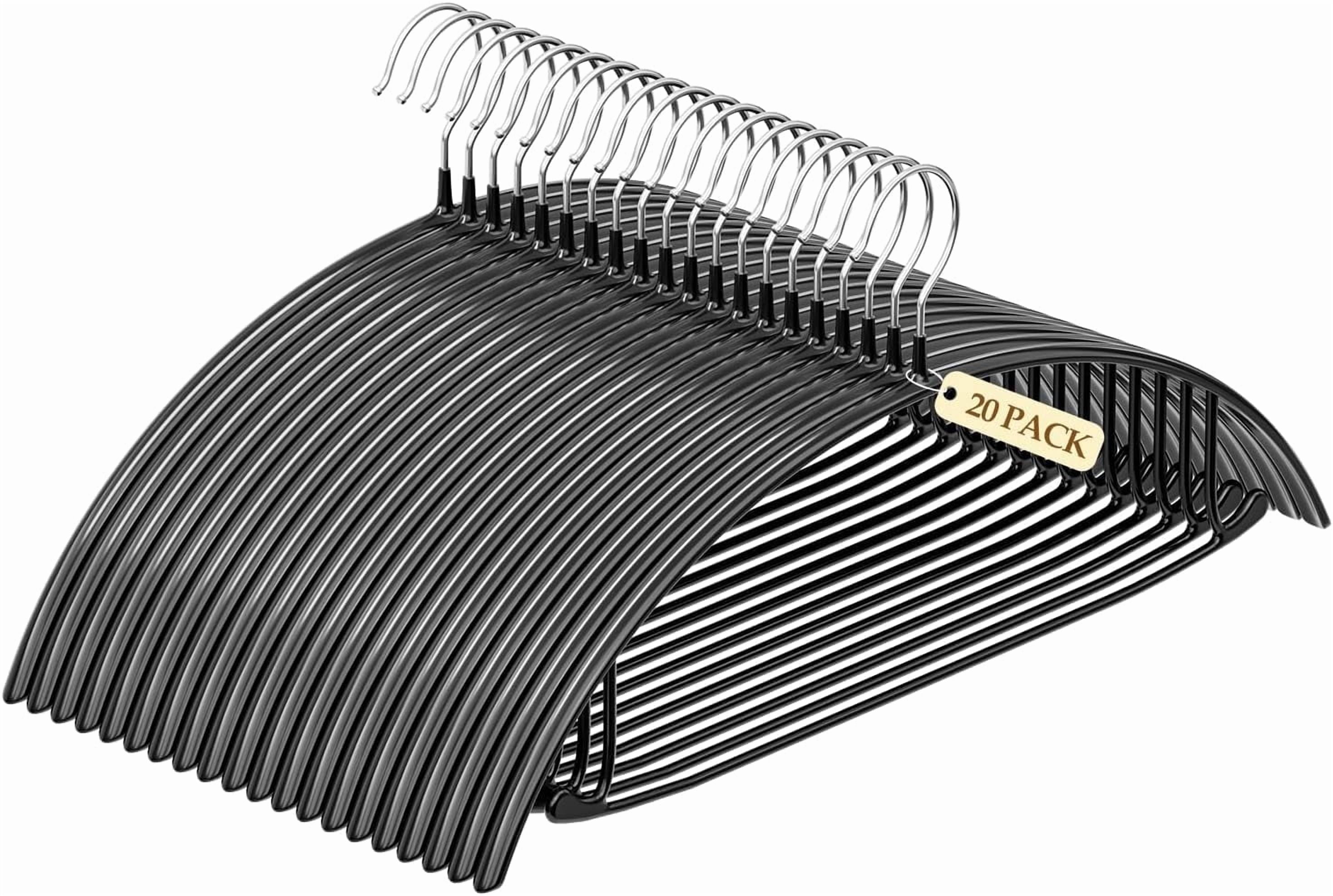 UEAKPIC PVC Coating Clothes Hangers 20 Pack, 16.5 inch Non Slip Metal Sweater Hanger, for Suit, Dress, Jacket, Pant, Shirt