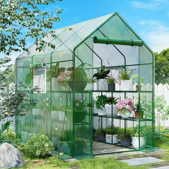 SPECILITE Walk-in Greenhouse, 56"85"78" Heavy Duty Indoor Outdoor Plant Gardening Canopy with Thicken PE Cover and Steel Frame, for Garden and Yard, Green