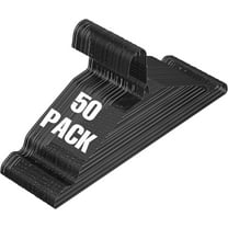 SPECILITE Wire Hangers 50 Pack, Metal Wire Clothes Hanger Bulk for Coats, Space Saving Metal Hangers Non Slip, Black