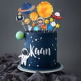 thumbnail image 1 of SPECOOL 16 Pieces Astronaut Space Cake Toppers Outer Space Astronaut Planet Rocket and Stars Kids Space Theme Decorations for Birthday Party Supplies Baby Shower Cake Decorations, 1 of 12