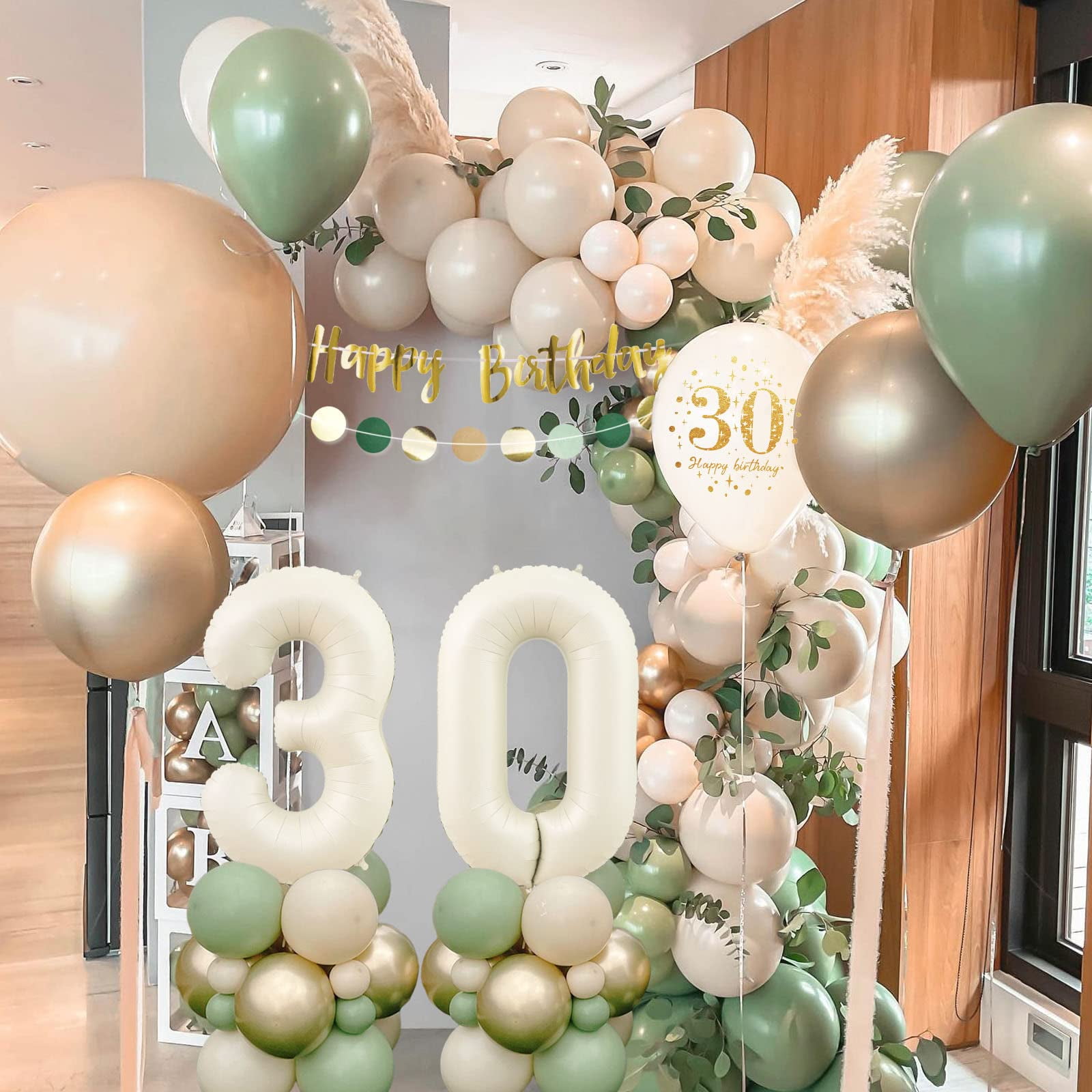 specool-30th-birthday-balloons-decorations-sage-green-gold-and-beige-balloon-arch-kit-happy-birthday-balloons-cake-topper-number-30-digital-balloon-for-women-and-men-30-year-old-birthday-walmart-business-supplies for Free Printable 30th Birthday Decorations SPECOOL 30th Birthday Balloons Decorations, Sage Green Gold and Beige Balloon Arch Kit, Happy Birthday Balloons, Cake Topper, Number 30 Digital Balloon for Women and Men 30 Year Old Birthday - Walmart Business Supplies for Free Printable 30th Birthday Decorations