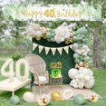 thumbnail image 1 of SPECOOL 40th Birthday Decorations for Lady, Women 40th Birthday Party Kit with Green Gold Happy 40th Birthday Banner, Beige Sage Green Gold Confetti Balloons, Number 40 Balloon Triangle Flag Banner, 1 of 8