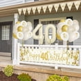 thumbnail image 1 of SPECOOL 40th Birthday Decorations for Men Women, Sand White Gold 40th Birthday Party Kit with Happy 40th Birthday Banner, Beige Gold Confetti Balloons Triangle Flag Banner Number 40 Balloon, 1 of 7