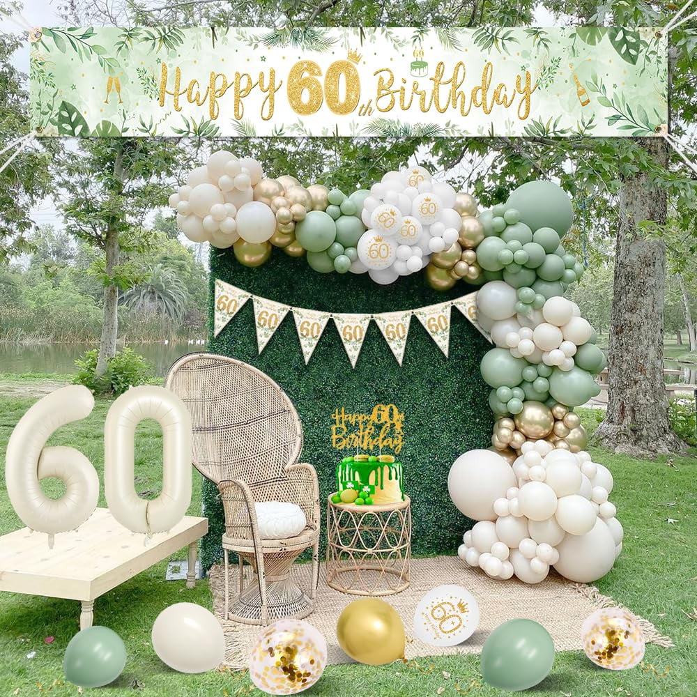 SPECOOL 60th Birthday Decorations for Lady, Women 60th Birthday Party ...