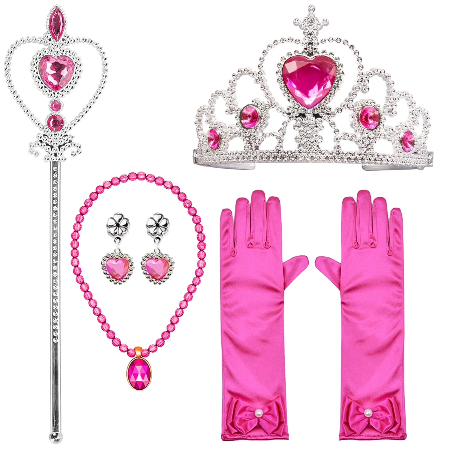 SPECOOL 6Pcs Princess Dress up Accessories Set Cute Princess Jewelry ...