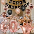 thumbnail image 1 of SPECOOL Black Rose Gold 60th Birthday Decorations for Lady Women, 60th Happy Birthday Banner, Number 60 Balloon, Confetti Balloons, 60th Rose Gold Black Printed Balloons for 60th Birthday Party, 1 of 7