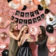 thumbnail image 1 of SPECOOL Black Rose Gold Birthday Decorations, Black Birthday Kit with Happy birthday Foil Confetti Balloons, Party Decorations Supplies for Women Girls 16th 18th 21th 30th 40th 50th 60th 70th Birthday, 1 of 7