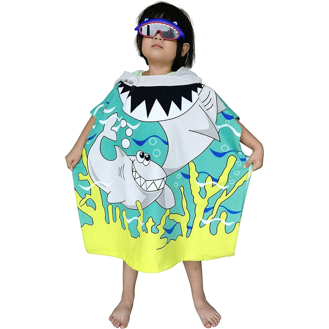 SPECOOL Boys Hooded Beach Towels Kids Bath Towel Ultra Soft Microfiber