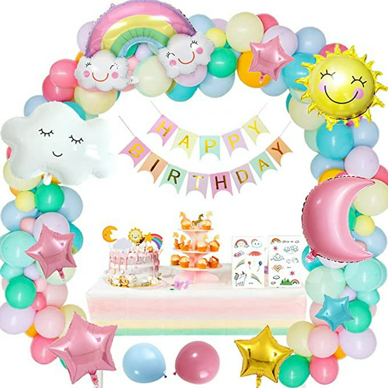 Pastel Rainbow Balloon Garland Kit Rainbow Balloon Arch Pastel Rainbow  Birthday Decorations Rainbow Balloon Garland 