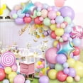 thumbnail image 1 of SPECOOL Sweet Candy Birthday Party Decorations Candyland Rainbow Colorful Balloon Garland Arch Kit with Windmill Lollipop Foil Balloon for Kids Boys Girls Birthday Baby Shower Party Supplies, 1 of 7
