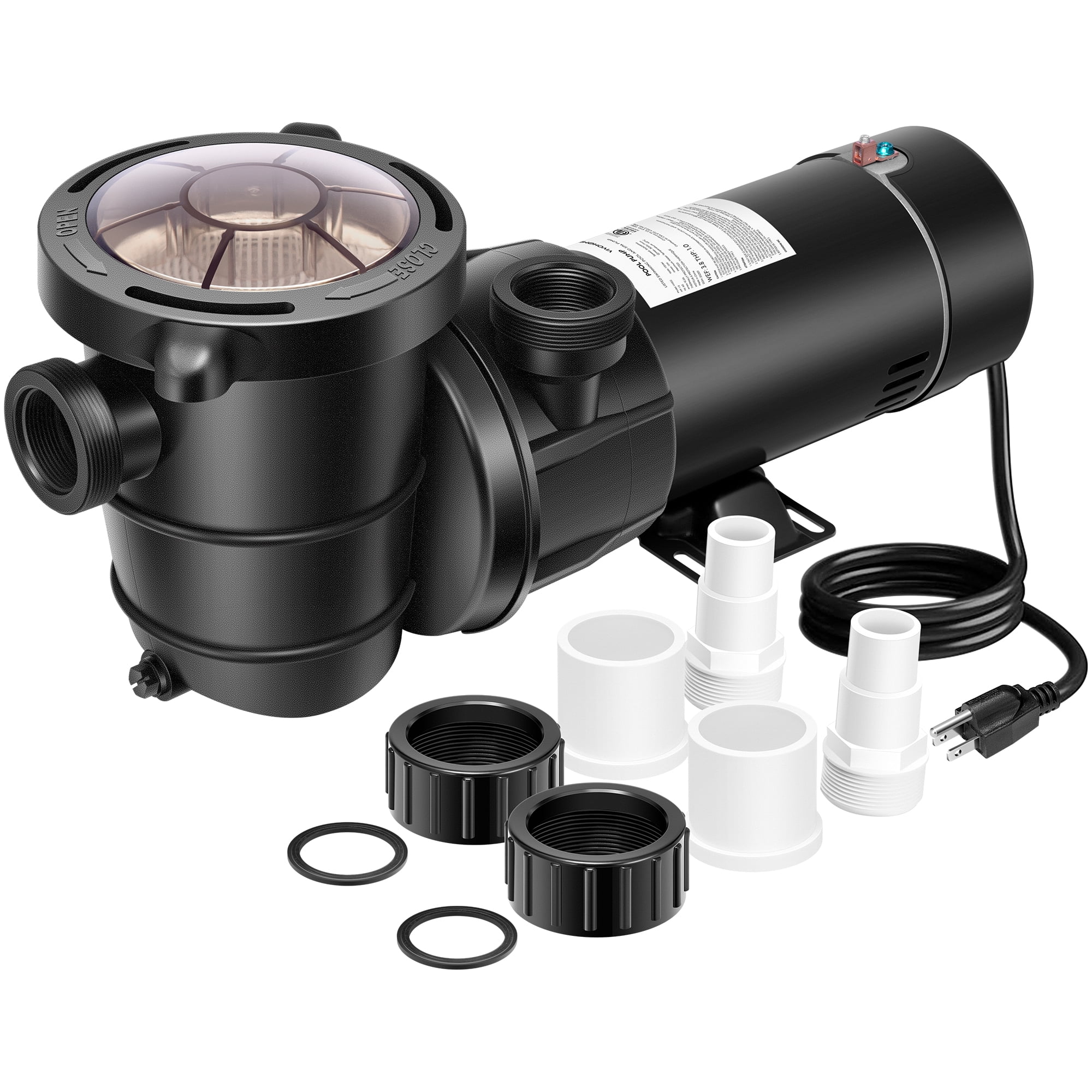 SPECSTAR 1.0 HP 5220 GPH Powerful Above Ground Swimming Pool Pump with Strainer Basket