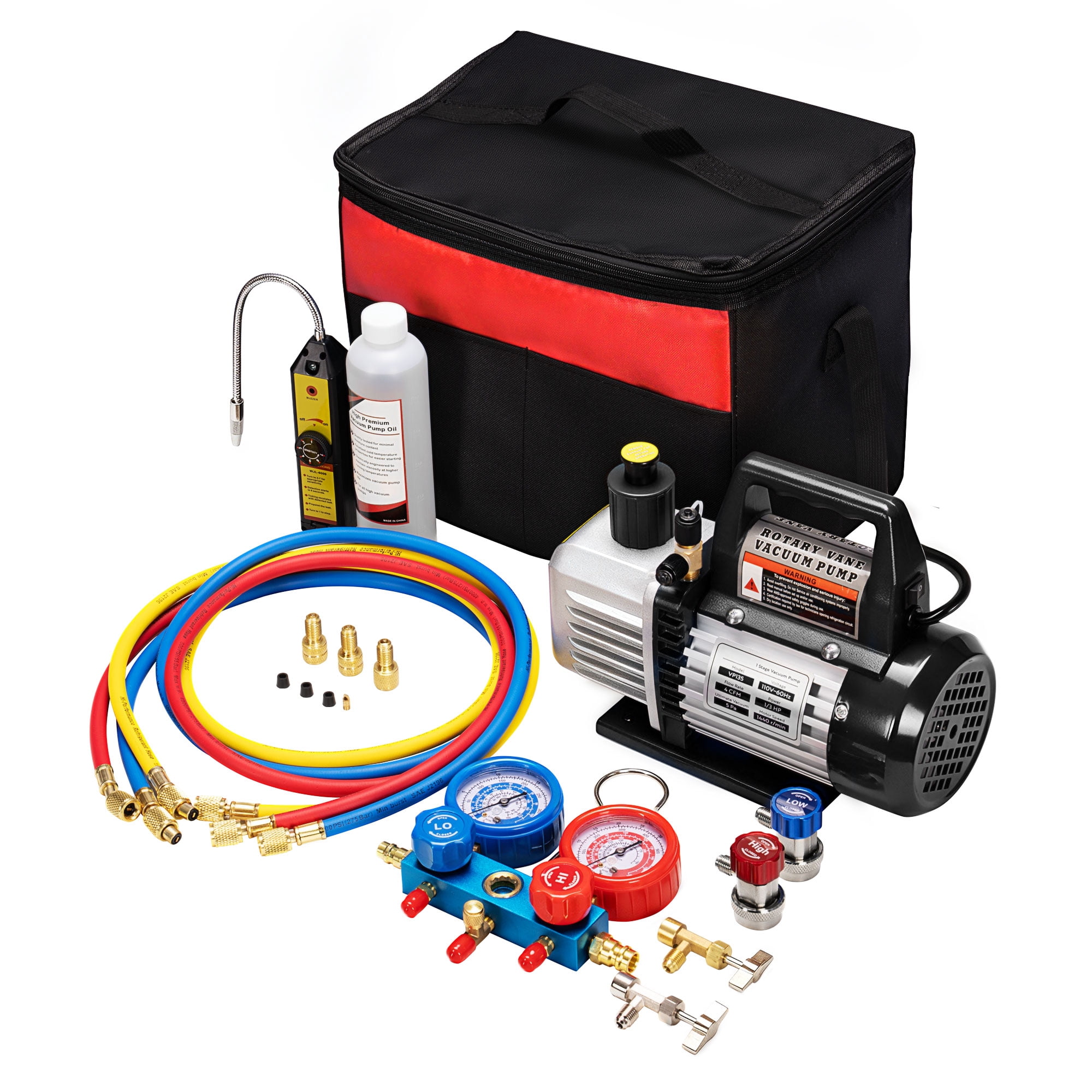SPECSTAR 1/3 HP 4CFM Single Stage Rotary Vane Air Vacuum Pump Black