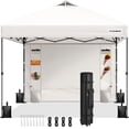 thumbnail image 1 of SPECSTAR 10'x10' Pop Up Canopy, One Push Set-up Tent with 1 Sidewall for Outdoor, White, 1 of 10