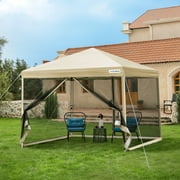 SPECSTAR 10'x10' Pop up Canopy Tent with Mesh Netting, 2 Zipper Doors, and Roller Bag