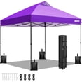 thumbnail image 1 of SPECSTAR 10' x10' Pop-up Canopy Tent One Push Setup Instant Tent with Center Lock, Wheel Carry Bag and 4 Sandbags for Events Parties, Purple, 1 of 8