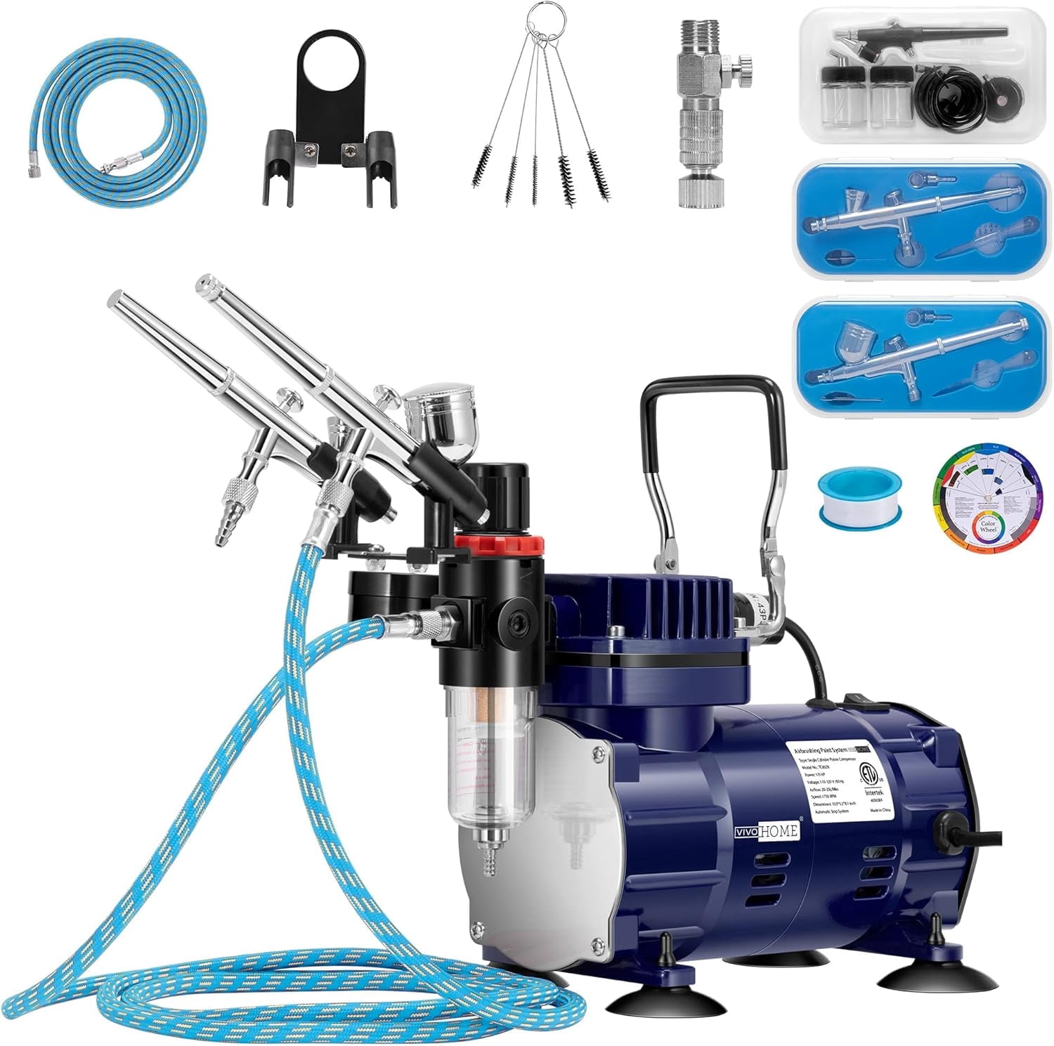 Extra Quiet Airbrush Air Compressor With Built-in Air Tank - View #5