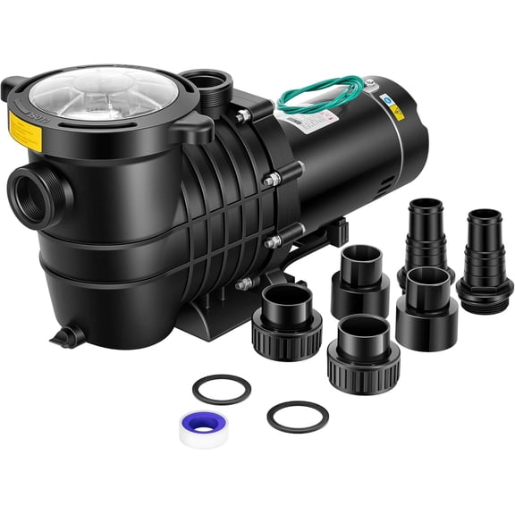 SPECSTAR 110V 1.5 HP 6000 GPH Powerful Self Primming Single Voltage Swimming Pool Pump with Strainer Basket